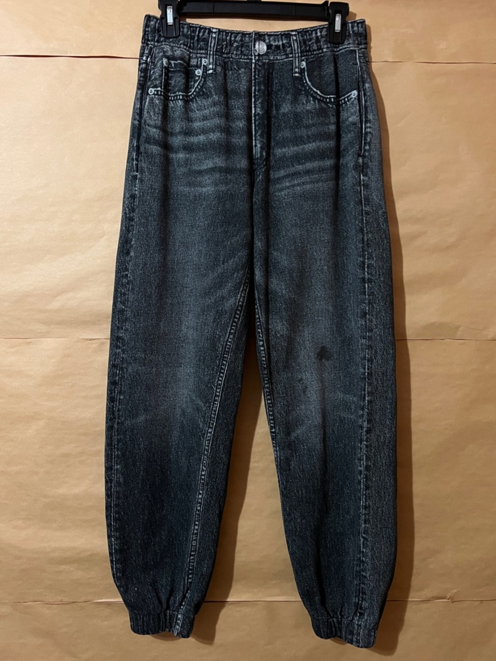 Rag & Bone | Miramar Jogger Pants Faded Black Denim Sweatpants Cotton Size M